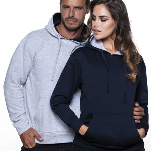 Unisex Ocean Hooded Contrast Kangaroo