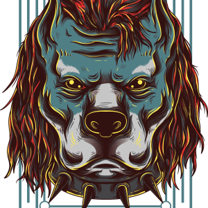 Brandal Front Head Illustration